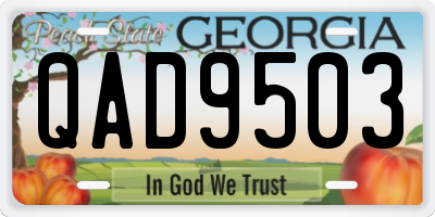 GA license plate QAD9503