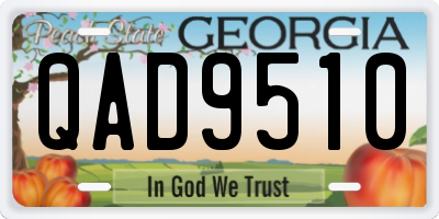 GA license plate QAD9510