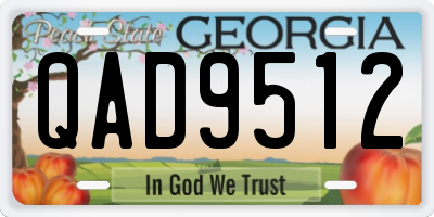 GA license plate QAD9512