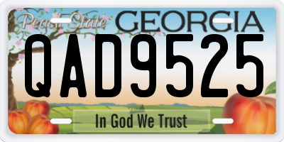 GA license plate QAD9525