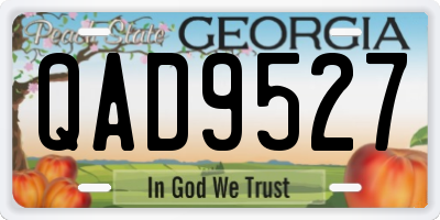 GA license plate QAD9527