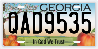GA license plate QAD9535