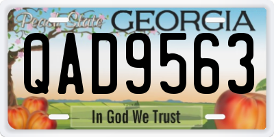 GA license plate QAD9563