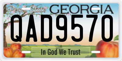 GA license plate QAD9570
