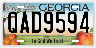 GA license plate QAD9594