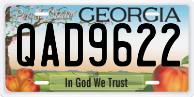 GA license plate QAD9622