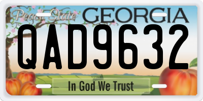 GA license plate QAD9632
