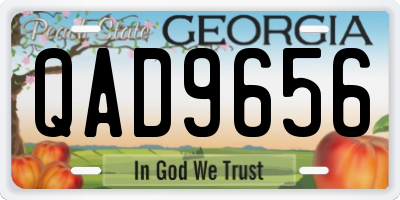 GA license plate QAD9656