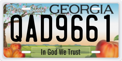GA license plate QAD9661