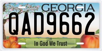 GA license plate QAD9662
