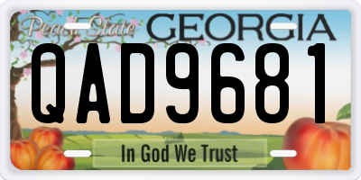 GA license plate QAD9681