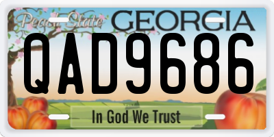 GA license plate QAD9686