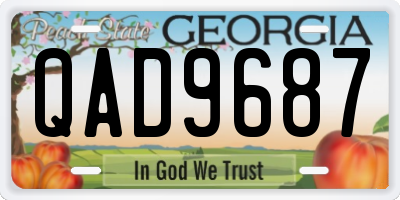 GA license plate QAD9687