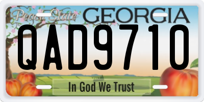GA license plate QAD9710