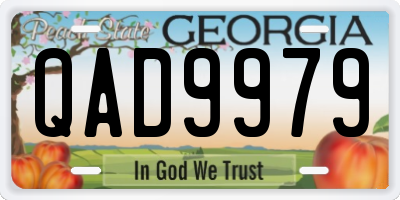 GA license plate QAD9979