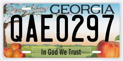 GA license plate QAE0297
