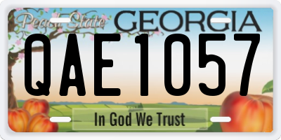 GA license plate QAE1057
