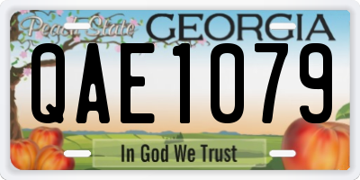 GA license plate QAE1079