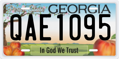 GA license plate QAE1095