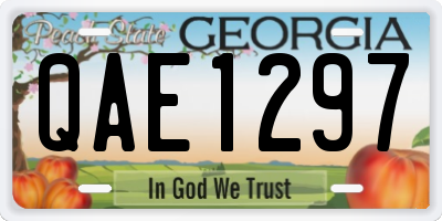 GA license plate QAE1297