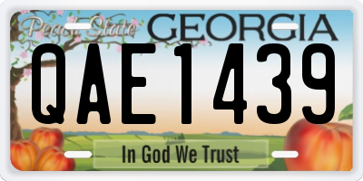 GA license plate QAE1439
