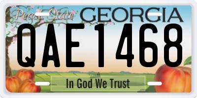 GA license plate QAE1468