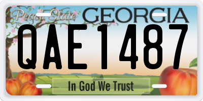GA license plate QAE1487