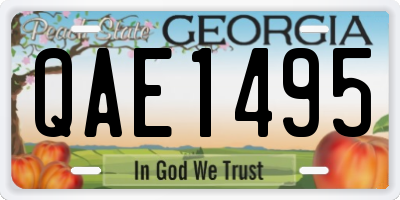 GA license plate QAE1495
