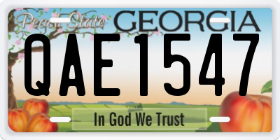 GA license plate QAE1547