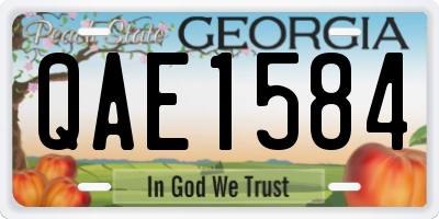 GA license plate QAE1584