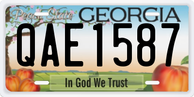 GA license plate QAE1587