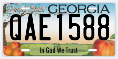 GA license plate QAE1588
