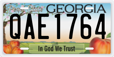 GA license plate QAE1764