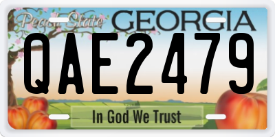 GA license plate QAE2479