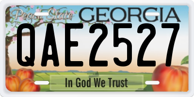 GA license plate QAE2527