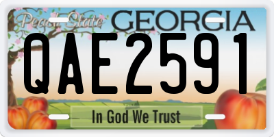 GA license plate QAE2591