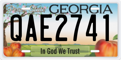 GA license plate QAE2741