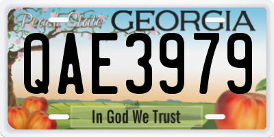 GA license plate QAE3979