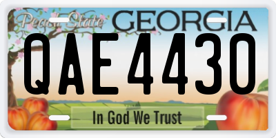 GA license plate QAE4430