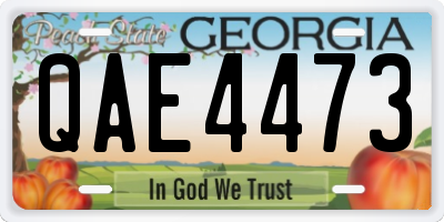 GA license plate QAE4473