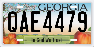 GA license plate QAE4479