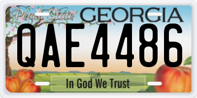GA license plate QAE4486