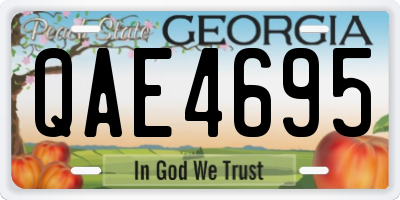 GA license plate QAE4695