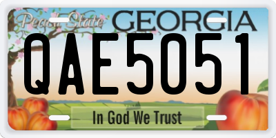 GA license plate QAE5051