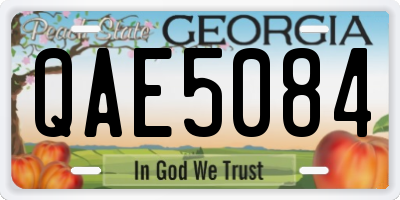 GA license plate QAE5084