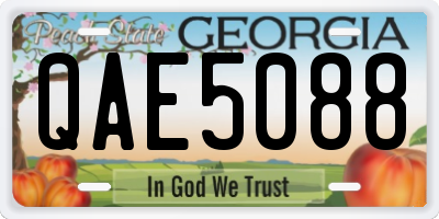 GA license plate QAE5088