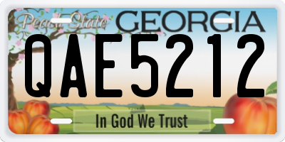 GA license plate QAE5212