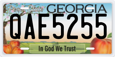 GA license plate QAE5255
