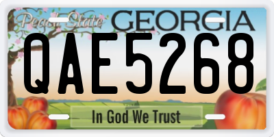 GA license plate QAE5268
