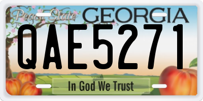 GA license plate QAE5271